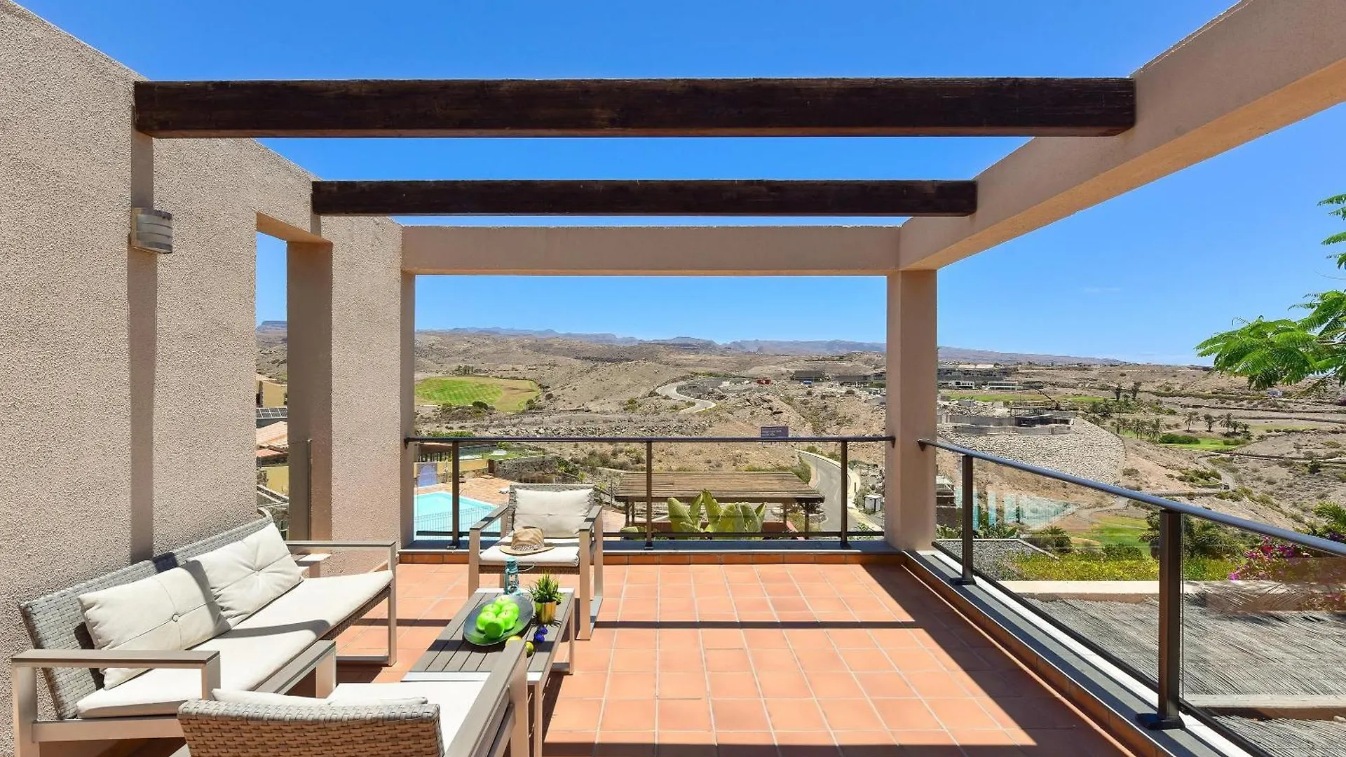 Villa Salobre Terraza Uno | Luxury Retreat In Gran Canaria | Private Outdoor Pool | Bbq Facilities | Shaded Outdoor Dining Area | Salobre Golf Resort Las Palmas de Gran Canaria