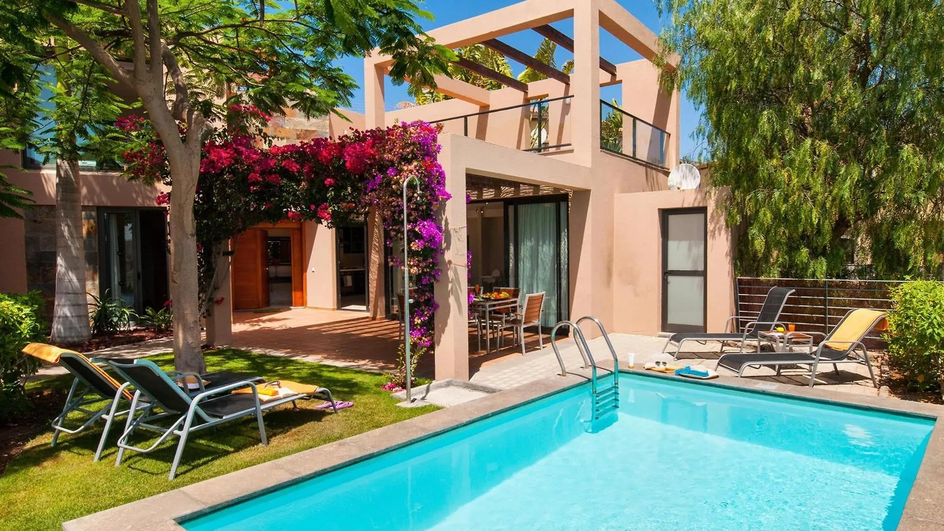 Villa Salobre Terraza Uno | Luxury Retreat In Gran Canaria | Private Outdoor Pool | Bbq Facilities | Shaded Outdoor Dining Area | Salobre Golf Resort Las Palmas de Gran Canaria