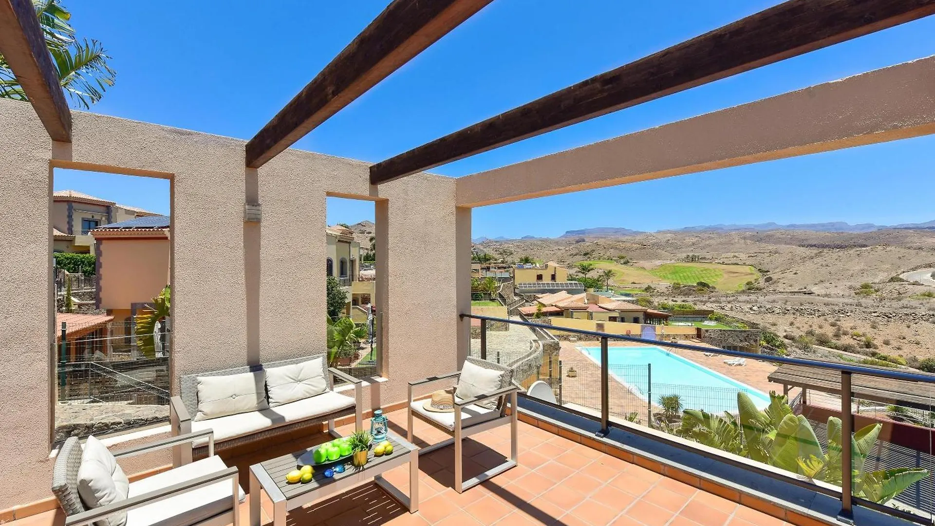 Villa Salobre Terraza Uno | Luxury Retreat In Gran Canaria | Private Outdoor Pool | Bbq Facilities | Shaded Outdoor Dining Area | Salobre Golf Resort Las Palmas de Gran Canaria